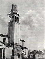 CAMPANILE DELLA CHIESA DI NOGARE' COLPITO NELLA PRIMA GUERRA MONDIALE